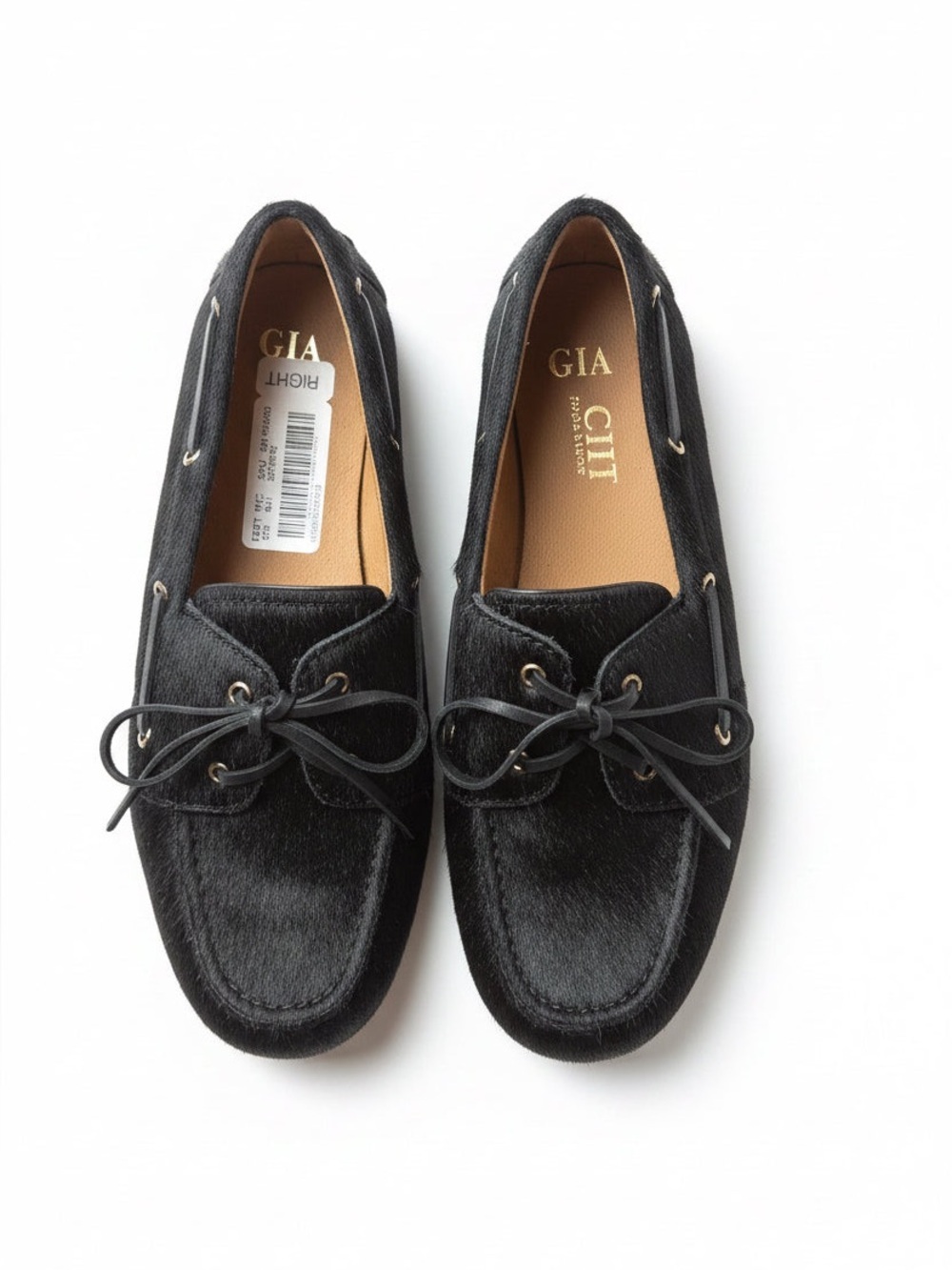 Gianni Bini Black Fur  Suede Driving Loafers